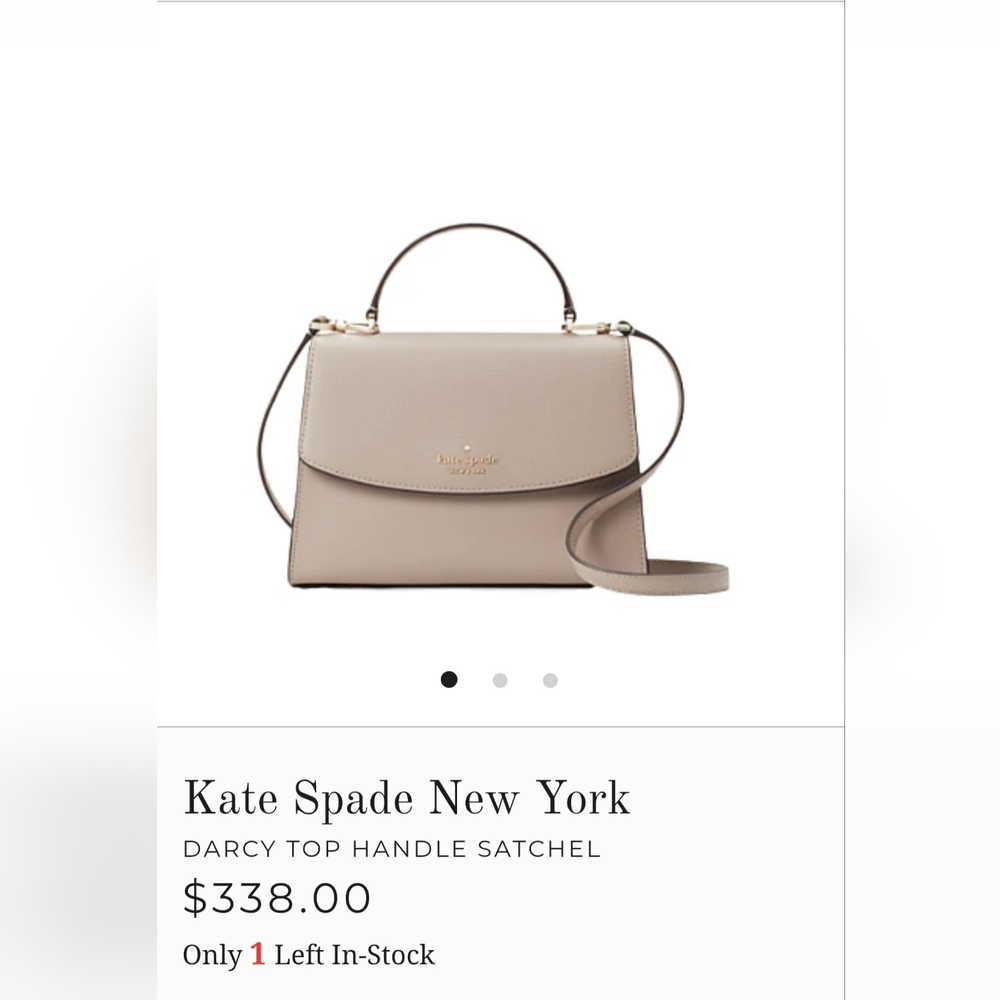 Kate Spade Darcy Top Satchel Color: Warm Taupe, Pre-owned